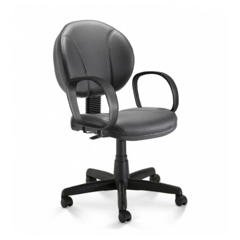 Cadeira Executiva PLUS COSTURADA c/ Braço Corsa – CORINO – COR PRETO – 32978 PREMIUM OFFICE Móveis para Escritório Executiva 2