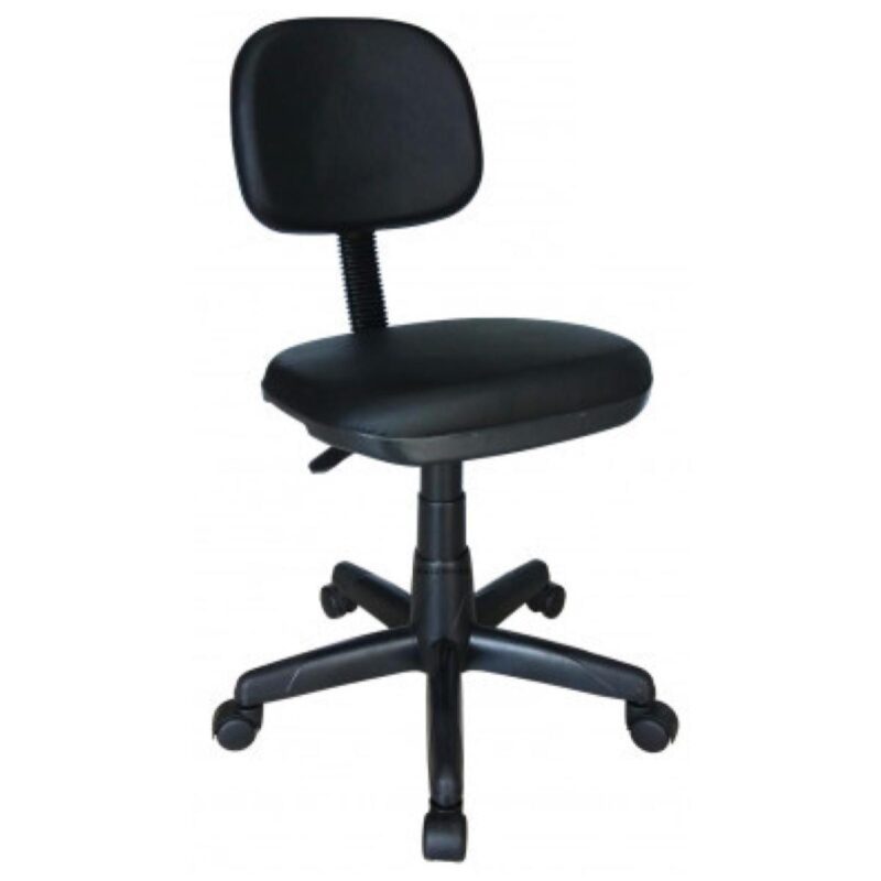 Cadeira Secretária Giratória sem Braços – Corino Preto – PMD – 42003 PREMIUM OFFICE Móveis para Escritório Secretária 2