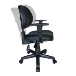 Cadeira Executiva Back System Lisa c/ Braços reguláveis – Cor Preta 31006 PREMIUM OFFICE Móveis para Escritório Executiva 7