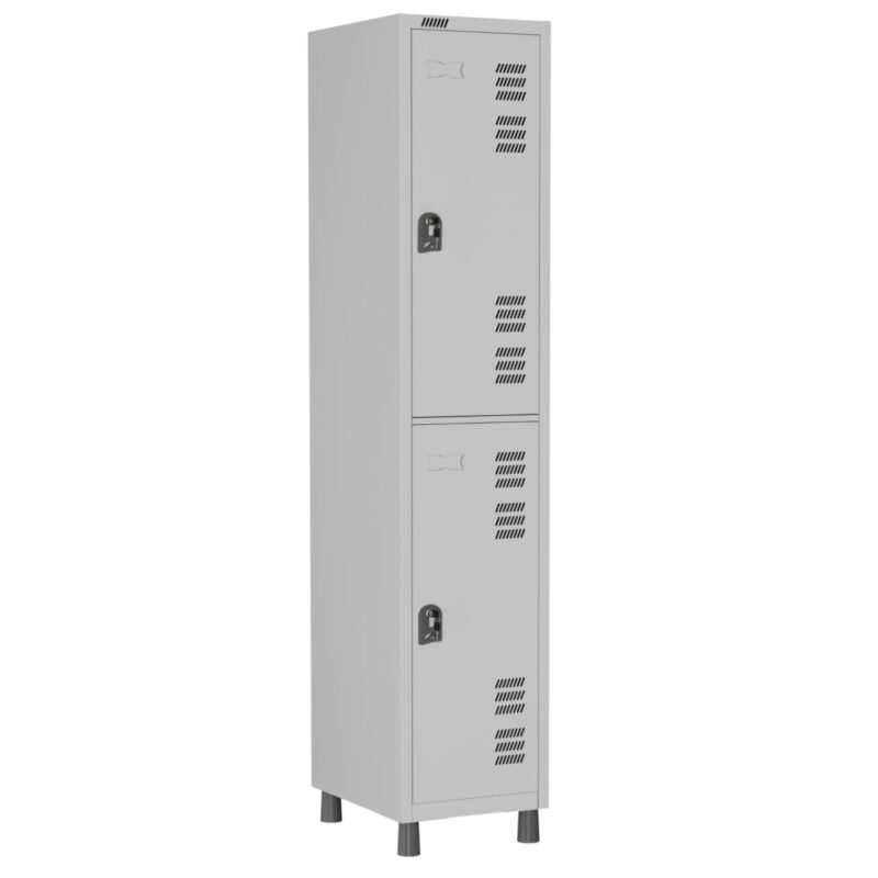 Roupeiro LOCKER de Aço com 02 PORTAS GRANDES – 1,90×0,32×0,40m – CZ/CZ – W3 – 11012 PREMIUM OFFICE Móveis para Escritório Roupeiro de Aço 2