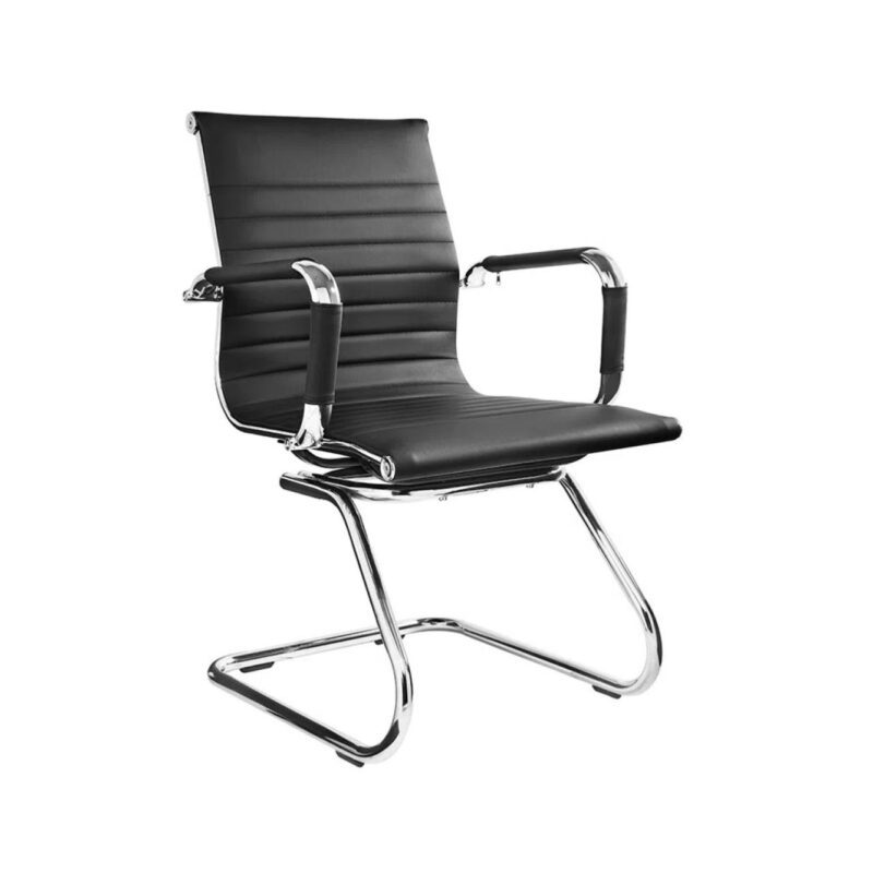 Cadeira Interlocutor Esteirinha CHARLES EAMES OR-3301 – Cor Preta 30401 PREMIUM OFFICE Móveis para Escritório Cadeiras Fixas 2