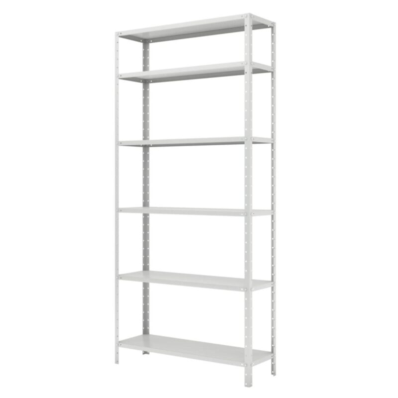 Estante de Aço com 06 Bandejas 30 cm (22/18) – 1,98×0,92×0,30m – Cinza – SA – 16015 PREMIUM OFFICE Móveis para Escritório Estante de Aço 4