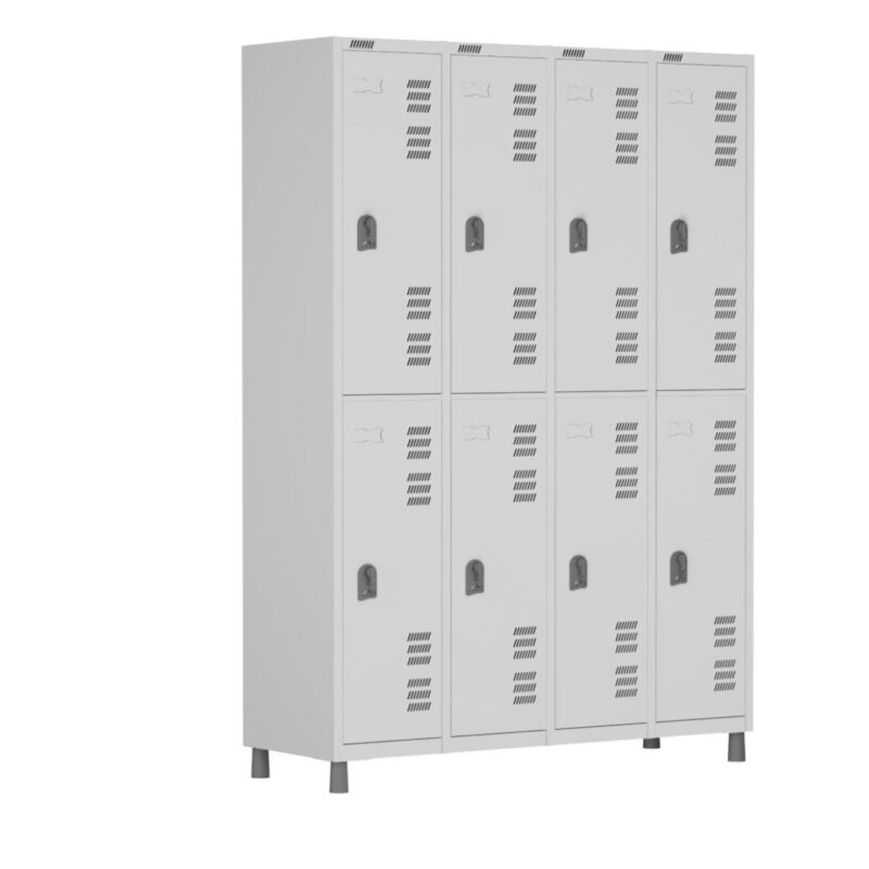 Roupeiro LOCKER de Aço c/ 08 PORTAS GRANDES – 1,90×1,28×0,40m – CZ/CZ – W3 – 11015 PREMIUM OFFICE Móveis para Escritório Roupeiro de Aço 2