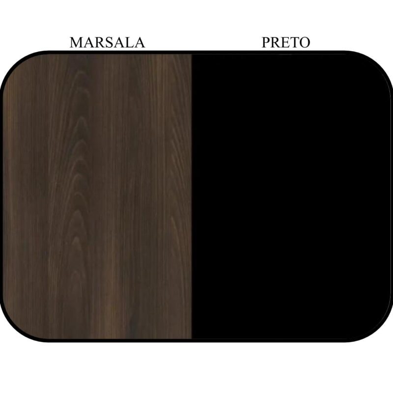 Mesa Escritório 1,50×0,60m – C/ 02 Gavetas MARSALA / PRETO – 23473 PREMIUM OFFICE Móveis para Escritório Linha 30 mm 7