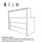 Balcão de Atendimento 1.35×1,13×0,60m – C/ Gavetas MARSALA/PRETO – 63084 PREMIUM OFFICE Móveis para Escritório Linha 30 mm 10