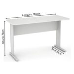 Mesa Escritório 1,52×0,62m com GAVETAS CINZA/CINZA – 43082 PREMIUM OFFICE Móveis para Escritório JOB Cinza 15 mm 9