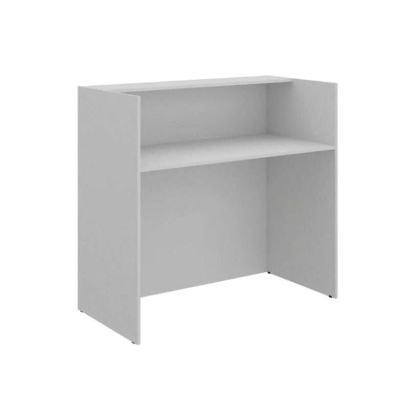 Balcão de Atendimento 0,90×0,60m – S/ Gavetas Cor Branco – 63095 PREMIUM OFFICE Móveis para Escritório JOB Cinza 15 mm 2
