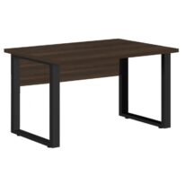 Mesa Escritório PÉ QUADRO 1,70×0,70m -S/ Gavetas – MARSALA/PRETO – 25474 PREMIUM OFFICE Móveis para Escritório Linha 30 mm