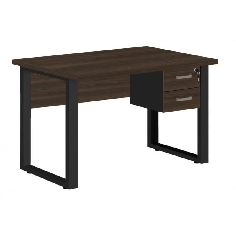 Mesa Escritório PÉ QUADRO – 1,20×0,60m – C/ Gavetas – MARSALA/PRETO – 25471 PREMIUM OFFICE Móveis para Escritório Linha 30 mm 2