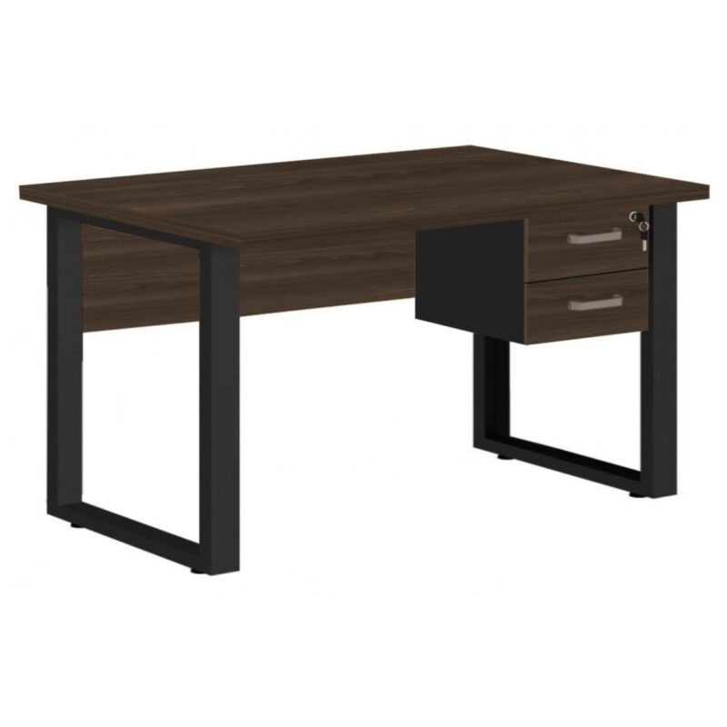 Mesa Escritório PÉ QUADRO 1,70×0,70m – C/ Gavetas – MARSALA/PRETO – 25475 PREMIUM OFFICE Móveis para Escritório Linha 30 mm 2