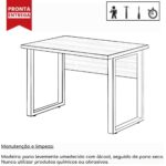 Mesa Escritório PÉ QUADRO 1,50×0,60m – S/ Gavetas – MARSALA/PRETO – 25472 PREMIUM OFFICE Móveis para Escritório Linha 30 mm 7