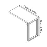 Mesa em L (Mesa 1,50m + Mesa Auxiliar) – C/ Gavetas MARSALA/PRETO – 25477 PREMIUM OFFICE Móveis para Escritório Linha 30 mm 13