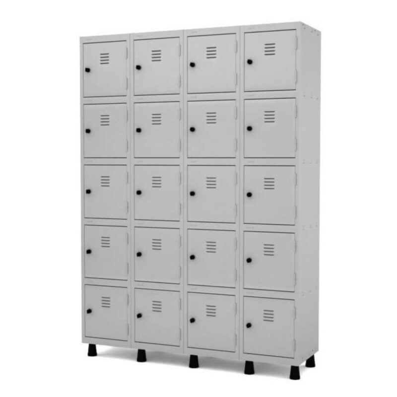 Armário Roupeiro de Aço com 20 Portas Pequenas – 1,93×1,70×0,40m – CZ/CZ – PANDIN – 10009 PREMIUM OFFICE Móveis para Escritório Roupeiro de Aço 2