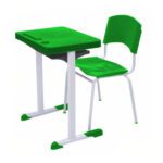 Kit Escolar Individual VERDE – (Mesa e Cadeira) – ADULTO – – COR VERDE – 40084 PREMIUM OFFICE Móveis para Escritório Conjunto Escolar 6