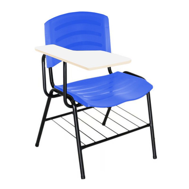 Cadeira Universitária Plástica Prancheta MDF – COR AZUL 34016 PREMIUM OFFICE Móveis para Escritório Carteira Escolar 2