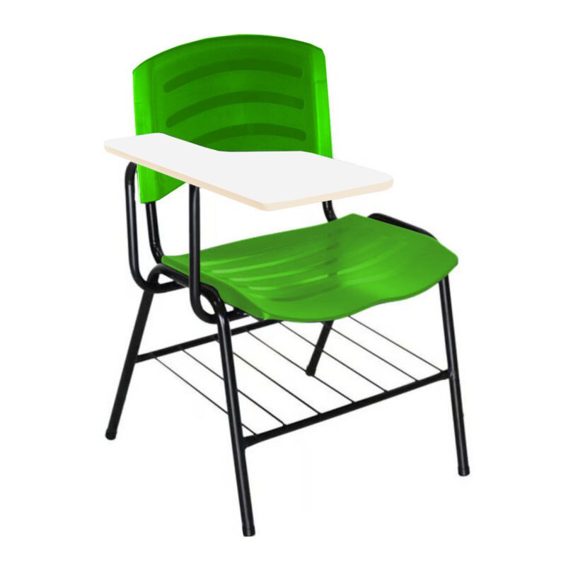 Cadeira Universitária Plástica com Prancheta MDF – COR VERDE 34018 PREMIUM OFFICE Móveis para Escritório Carteira Escolar 2