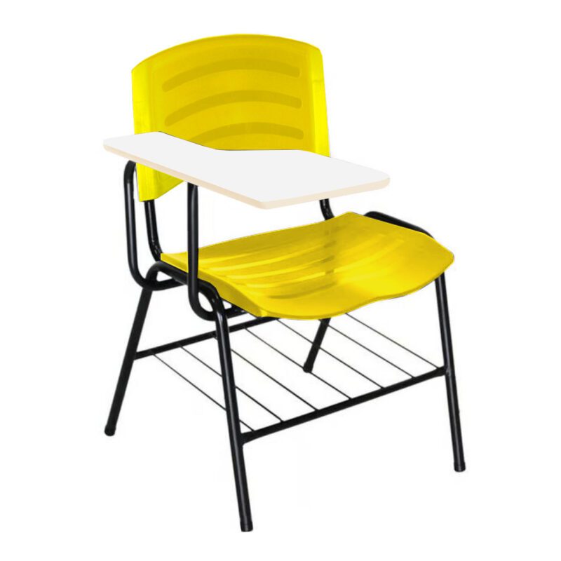 Cadeira Universitária Plástica com Prancheta MDF – COR AMARELO 34019 PREMIUM OFFICE Móveis para Escritório Carteira Escolar 2