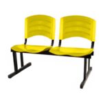 Cadeira Longarina PLÁSTICA 02 Lugares – Cor Amarelo 33030 PREMIUM OFFICE Móveis para Escritório Longarinas 6