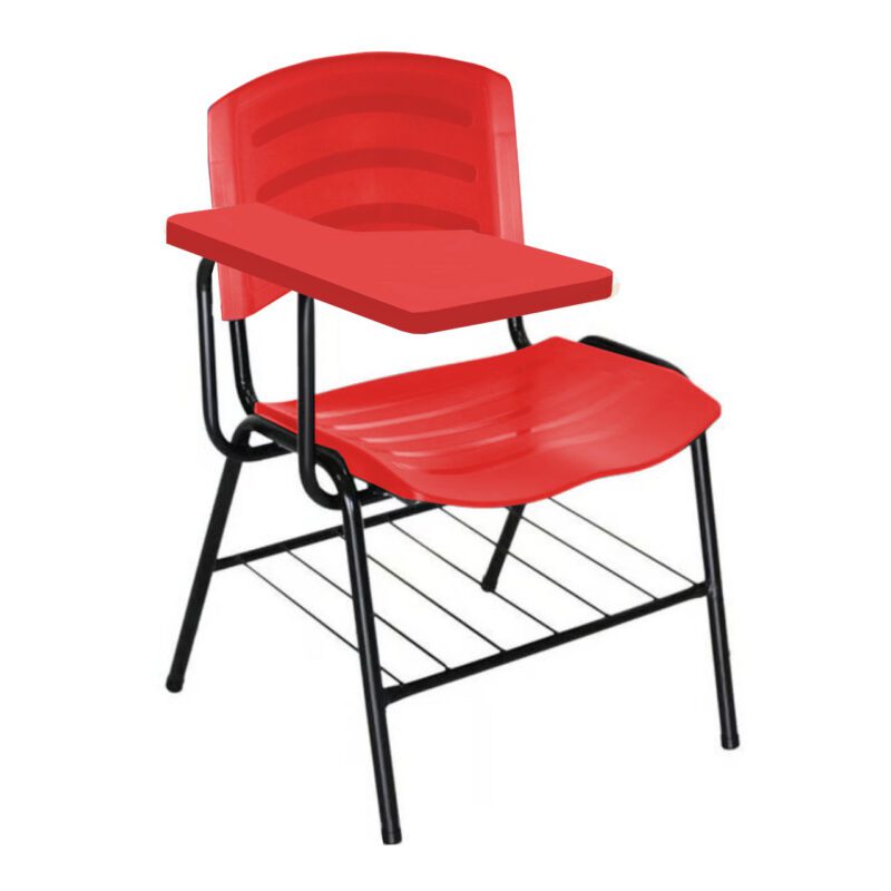 Cadeira Universitária Plástica com Prancheta PLÁSTICA – COR VERMELHO 34022 PREMIUM OFFICE Móveis para Escritório Carteira Escolar 2