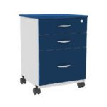 Gaveteiro Volante 03 Gav. 0,67×0,46×0,40m – AZUL/CZ – PMD – 44104 PREMIUM OFFICE Móveis para Escritório JOB Azul 15 mm 5