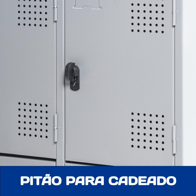 Armário Roupeiro de Aço c/ 06 Portas GRANDES – 1,95×0,92×0,40m – SA – CZ/CZ – 14009 PREMIUM OFFICE Móveis para Escritório Roupeiro de Aço 5