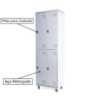 Armário Roupeiro de Aço c/ 04 Portas GRANDES – 1,95×0,62×0,40m – SA – CZ/CZ – 14008 PREMIUM OFFICE Móveis para Escritório Roupeiro de Aço 8