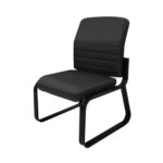 Sofanete para Escritório Estofado 01 lugar – LYON – Cor Preto – 33125 PREMIUM OFFICE Móveis para Escritório Longarinas 6