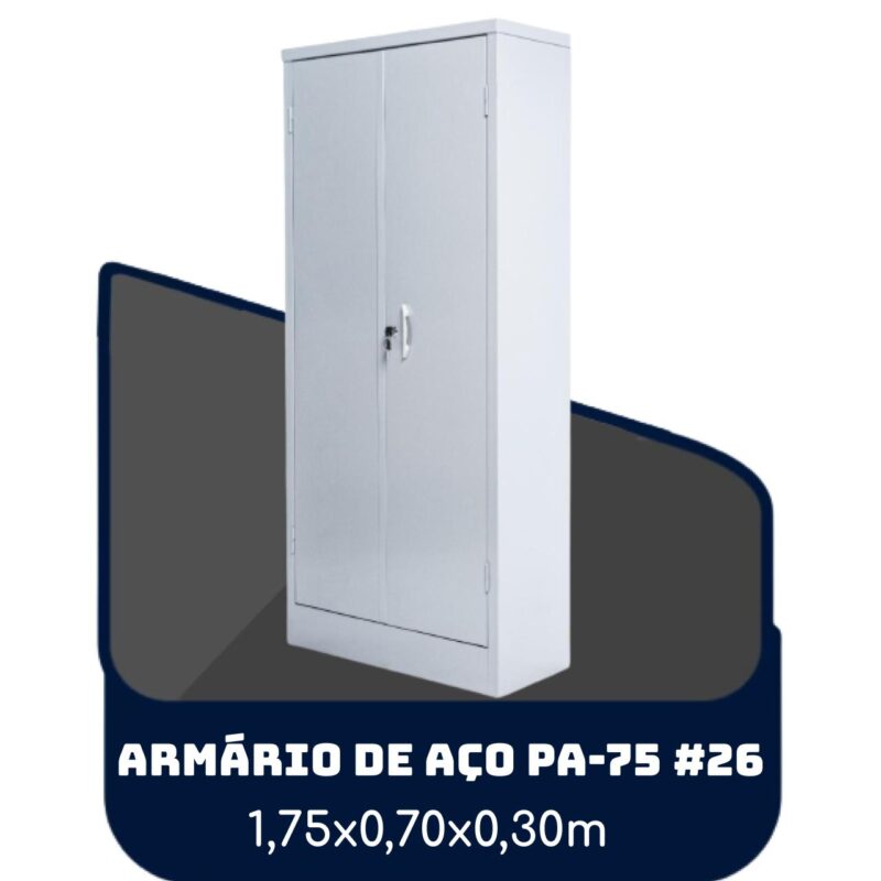 Armário de Aço PA 75 #26 – 1,75×0,70×0,30m – SA – 13119 PREMIUM OFFICE Móveis para Escritório Armário de Aço 2