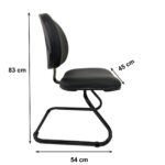 Cadeira Executiva LISA Base em “S” – Cor Preta 31013 PREMIUM OFFICE Móveis para Escritório Cadeiras Fixas 9