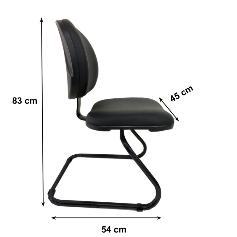 Cadeira Executiva LISA Base em “S” – Cor Preta 31013 PREMIUM OFFICE Móveis para Escritório Cadeiras Fixas 4