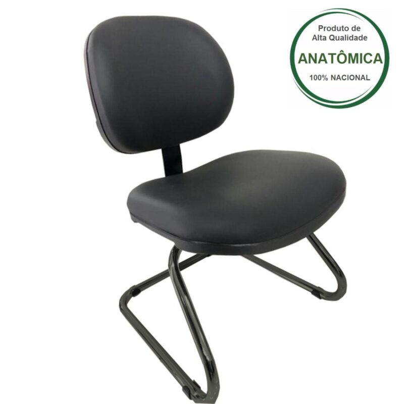 Cadeira Executiva LISA Base em “S” – Cor Preta 31013 PREMIUM OFFICE Móveis para Escritório Cadeiras Fixas 3