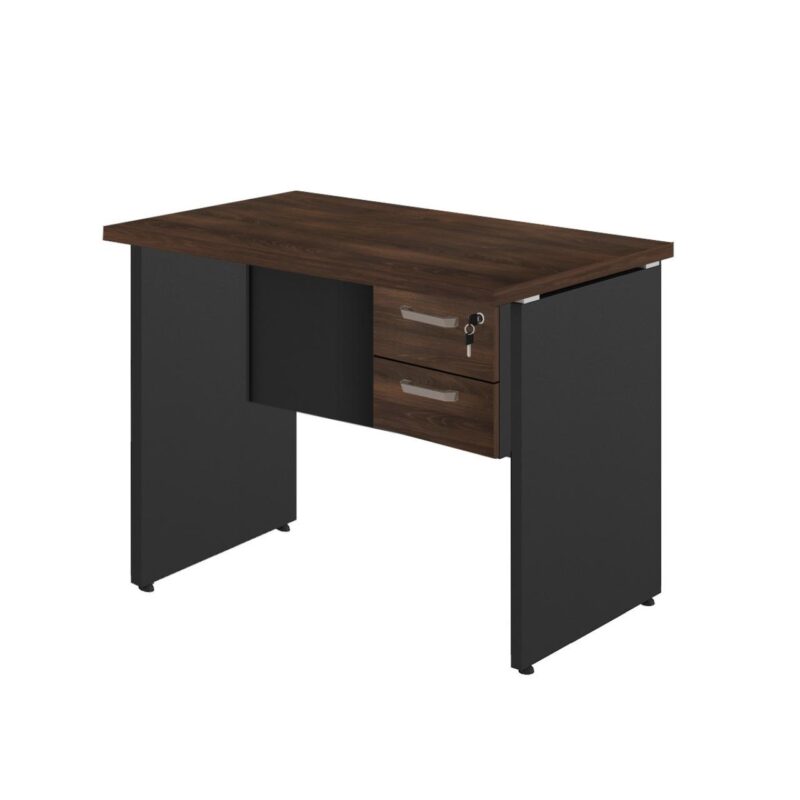 Mesa Escritório PÉ PAINEL – 1,35×0,60m – C/ Gavetas – MARSALA/PRETO – 25421 PREMIUM OFFICE Móveis para Escritório Linha 30 mm 2