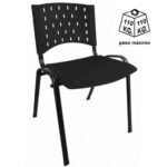 Cadeira Plástica 04 pés Plástico Preto (Polipropileno) – 31201 PREMIUM OFFICE Móveis para Escritório Plástica 7