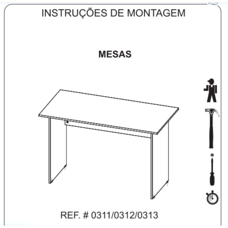 Mesa de Escritório com Gavetas 1,50×0,60m NOGAL SEVILHA/PRETO – 21473 PREMIUM OFFICE Móveis para Escritório Linha 40 mm 6