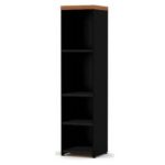 Armário TORRE Aberta NOGAL SEVILHA / PRETO – 21432 PREMIUM OFFICE Móveis para Escritório Linha 40 mm 7