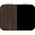 Armário Alto SEMI-ABERTO com 02 Portas – 1,60×0,80×0,45m MARSALA / PRETO – 51014 PREMIUM OFFICE Móveis para Escritório Linha 30 mm 11