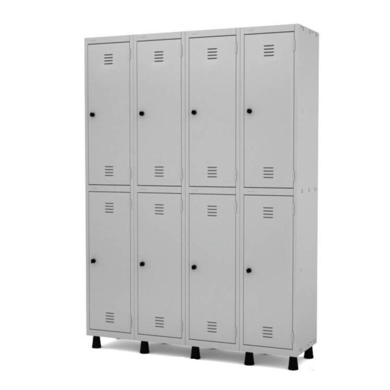Armário Roupeiro de Aço c/ 08 PORTAS GRANDES – 1,93×1,38×0,40m – CZ/CZ – 10004 PREMIUM OFFICE Móveis para Escritório Roupeiro de Aço 6